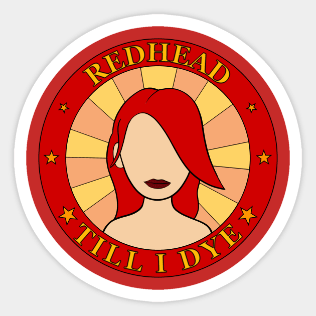 Redhead Red Hair Color Ginger Barber Hairdresser Sticker by PrintingJack